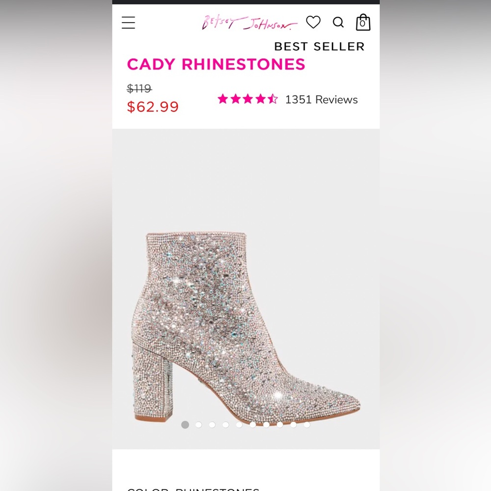 Betsy Johnson Cady Rhinestone Booties